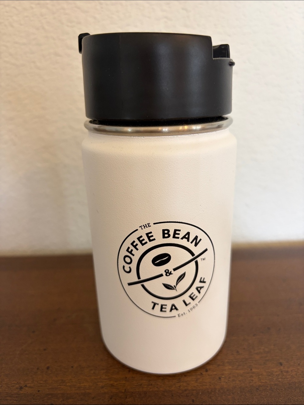 Hydroflask The Coffee Bean & Tea Leaf White Travel Mug 12oz Wide Mouth
